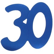 Cardboard Cutout Number 30 blue