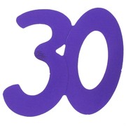 Cardboard Cutout Number 30 purple