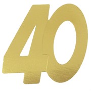 Cardboard Cutout Number 40 gold