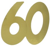 Cardboard Cutout Number 60 gold