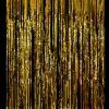 gold foil curtain drape
