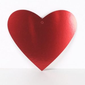 Cardboard Cutout Heart Red