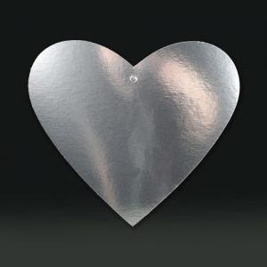Cardboard Cutout Heart Silver