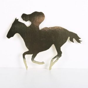 Cardboard cutout Horse Gold