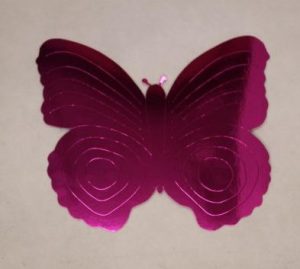 cardboard cutout butterfly cerise