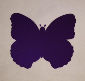 cardboard cutout butterfly purple