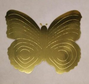 cardboard cutout butterfly gold