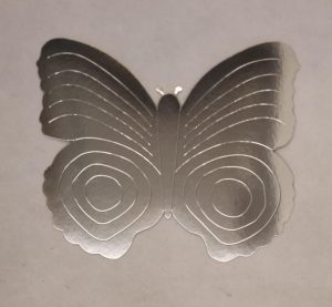 cardboard cutout butterfly silver