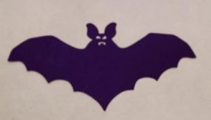 Cardboard Cutout bat purple