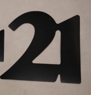 Cardboard Cutout Number 21 Black