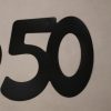 Cardboard Cutout Number 50 Black