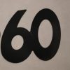 Cardboard Cutout Number 60 Black