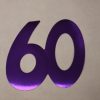 Cardboard Cutout Number 60 purple