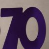 Cardboard Cutout Number 70 purple