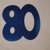 Cardboard Cutout Number 80 blue