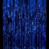 royal blue foil curtain drape