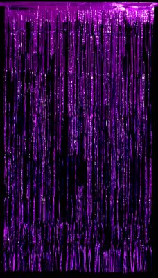purple foil tinsel curtain