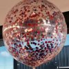 90cm red confetti filled helium balloon