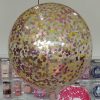 90cm gold and red confetti filled balloon