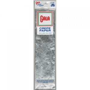 gala metallic crepe paper silver