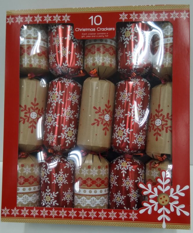 Red Christmas Crackers (Bon Bons) 10pk - PartyWerks