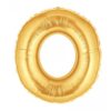 #0 gold foil number balloon