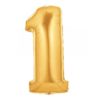#1 gold foil number balloon