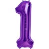 #1 purple foil number balloon