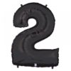 #2 black foil number balloon