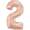 #2 rose gold foil number balloon