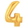 #4 gold foil number balloon