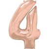 #4 rose gold foil number balloon