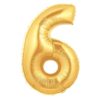 #6 gold foil number balloon