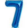 #7 blue foil number balloon