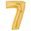 #7 gold foil number balloon
