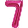 #7 magenta foil number balloon