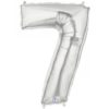 #7 silver foil number balloon