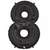 #8 black foil number balloon