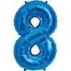 #8 blue foil number balloon