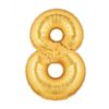 #8 gold foil number balloon