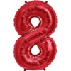 #8 red foil number balloon