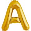 A- gold foil letter balloon