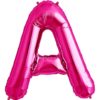 A- magenta foil letter balloon