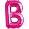 B- magenta foil letter balloon