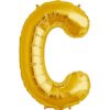 C-gold foil letter balloon