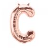 C-rose gold foil letter balloon