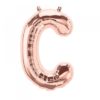 C-rose gold foil letter balloon