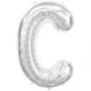 C-silver foil letter balloon
