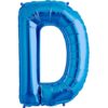 D-blue foil letter balloon