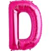 D-magenta foil letter balloon